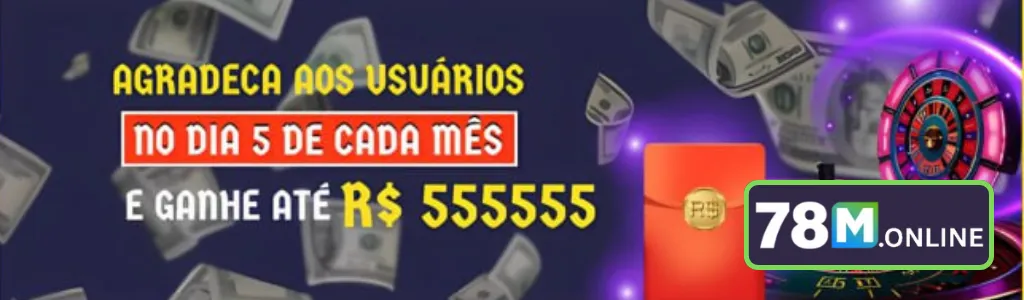 Banner de promoções no 78M cassino